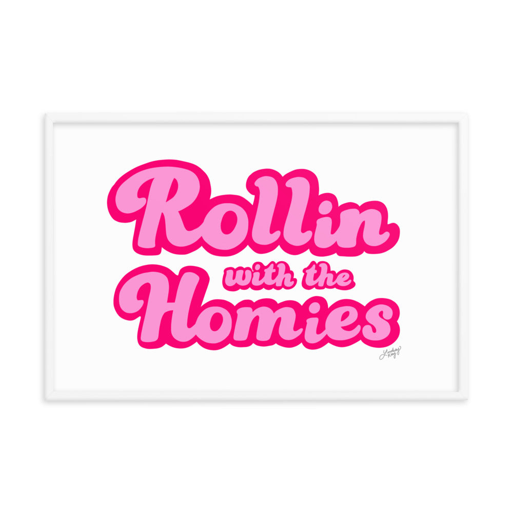 Rollin con el Homie - Impresión mate enmarcada